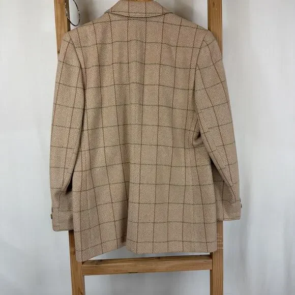 Vintage 80's Miss Pendleton Tan Lined Button Up Blazer #1267 Size MED USA - Picture 4 of 5